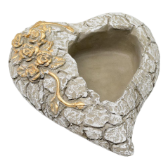 Doniczka dekoracyjna kamionkowa serce 16cm x 17,5cm x 7cm