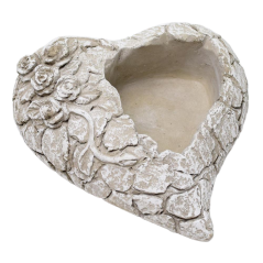 Doniczka dekoracyjna kamionkowa serce 16cm x 17,5cm x 7cm