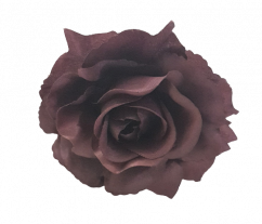 Ruža hlava kvetu O 10cm tm. fialová umelá