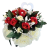 Artificial Roses with a heart in flowerpot 28cm x 28cm