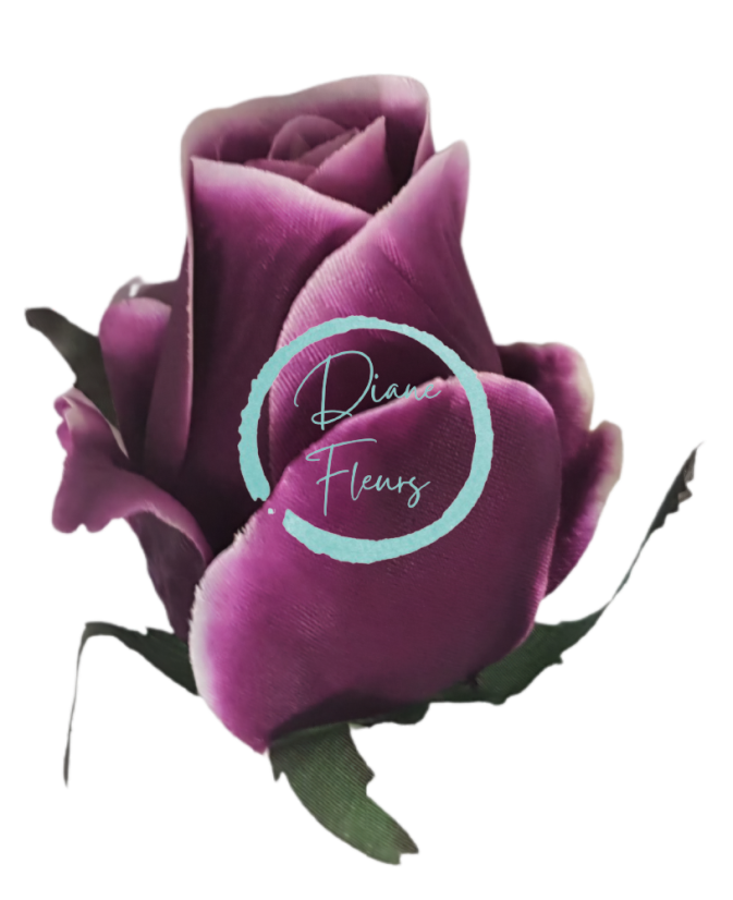Cap de floare de trandafir 8cm x 6cm violet flori artificiale