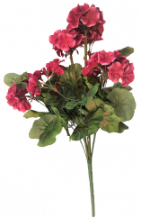 Umjetni pelargonija Geranium x9 tamna ružičasta 45cm