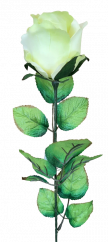 Umjetni pupoljak ruže na peteljci 64cm mint