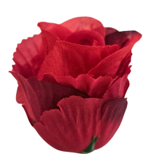 Růže poupě hlava květu 6cm x 5cm červená umělá