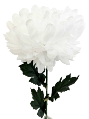 Neue Künstliche Chrysantheme am Stiel Exclusive 70cm Weiß