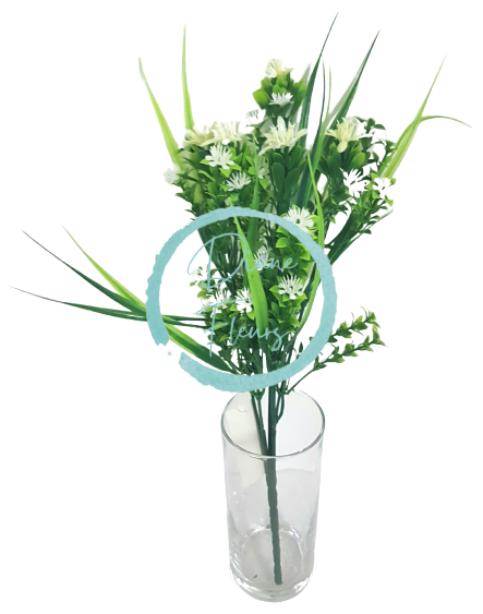 Ozdoba sztuczna ozdoba kwiatowa z kwiatami 35cm