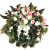 Coroană funerara de pin Exclusiv trandafiri artificiali, bujori, delphinium și accesorii 70cm x 80cm