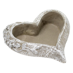 Doniczka dekoracyjna kamionkowa serce 21,5cm x 19,5cm x 7cm