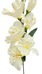 Künstliche Gladiole klein 52cm Creme