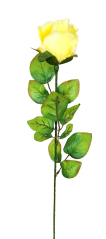 Artificial Rose Bud on stem 64cm Yellow