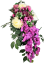 Luxusný aranžmán betonka umelé chryzantémy, pivonky, margaréty, orchidey a doplnky 78cm x 30cm x 24cm