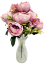 Exclusive Pivoňky Peonie kytice 50cm umělá růžová