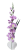 Gladiola 78cm violet flori artificiale