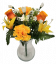 Buket ruža, karanfil, ljiljan i orhideja x13 33cm narančasta, žuta umjetni