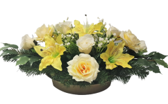 Ekskluzivne umjetne ruže, ljiljani i dodaci za betonske aranžmane 60cm x 30cm x 25cm