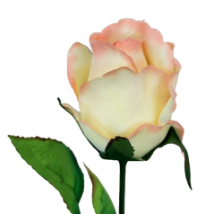 Pączek róży jednoczęściowy sztuczny 64cm brzoskwiniowy