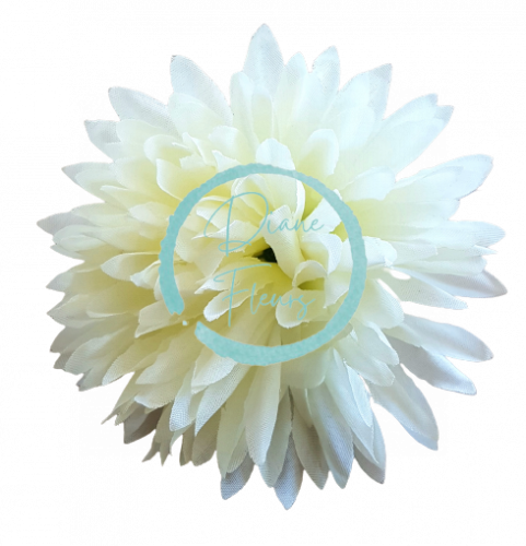 Główka kwiatu chryzantemy O 10cm kremowa sztuczna