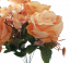 Ruža a Hortenzia kytica x7 44cm oranžová umelá