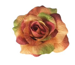 Cvetna glavica vrtnice 3D O 10 cm zeleno-rjava umetna