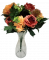 Umelá kytica ruže, hortenzie, bodliak a doplnky x18 44cm