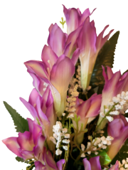 Lilie kytice x12 fialová 50cm umělá