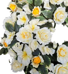 Luksuzni umjetni vijenac za bor, ekskluzivni ruže, gladiole i dodaci 75cm