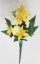 Šopek vrtnic in lilij x8 rumena 47cm umet
