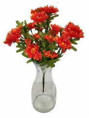 Artificial Marguerites Daisies Bouquet x5 34cm Orange
