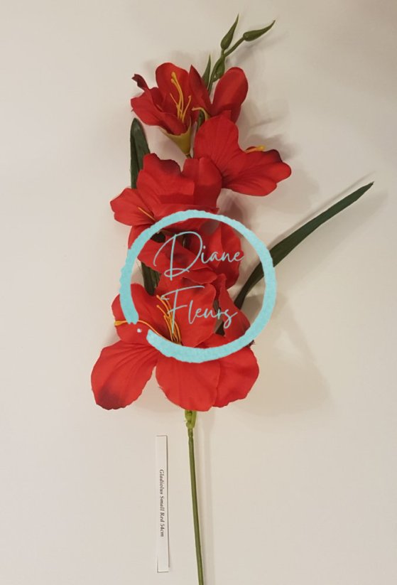 Künstliche Gladiole Klein Rot 21,3 inches (54cm)