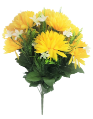 Crizanteme buchet x12 gelben 50cm flori artificiale