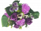Artificial Carnations, Roses and Alstroemeria Bouquet x13 35cm Purple