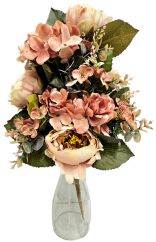 Ekskluzywny bukiet piwonii 52cm x 30cm sztuczny brązowy