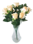 Buchet de trandafiri bej "12" 45cm flori artificiale