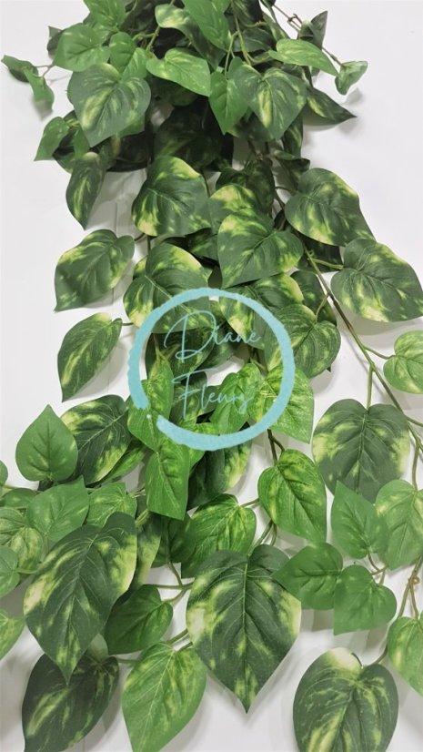 Dekorácia ťahač zelená Pothos 90cm umelá