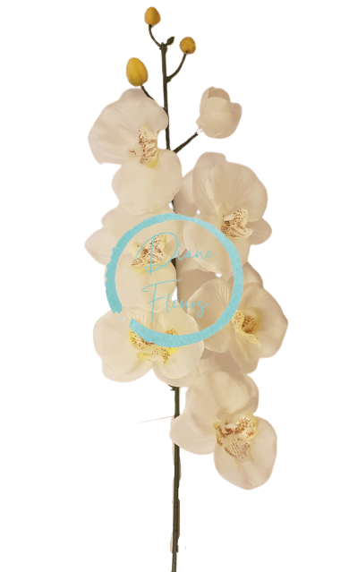 Orhidee într-o vază 70cm crem flori artificiale