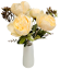 Piwonia bukiet sztuczny 40cm kremowy