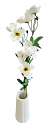 Künstlicher Mohnblumen 67cm Weiß