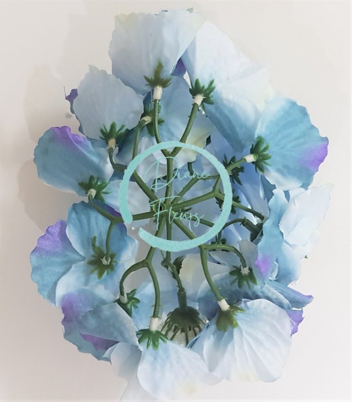 Hortenzia hlava O 16cm modrá umelá