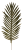 List palmový zelený 50cm umělý