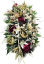 Luxusný smútočný veniec borovicový exclusive pivonky, ľalie, kamélie a doplnky 75cm x 45cm