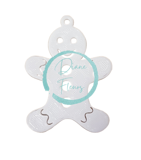 Božićni ukras 3D snjegović od reciklirane plastike 5cm