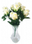 Ruže kytica krémová "12" 45cm umelá
