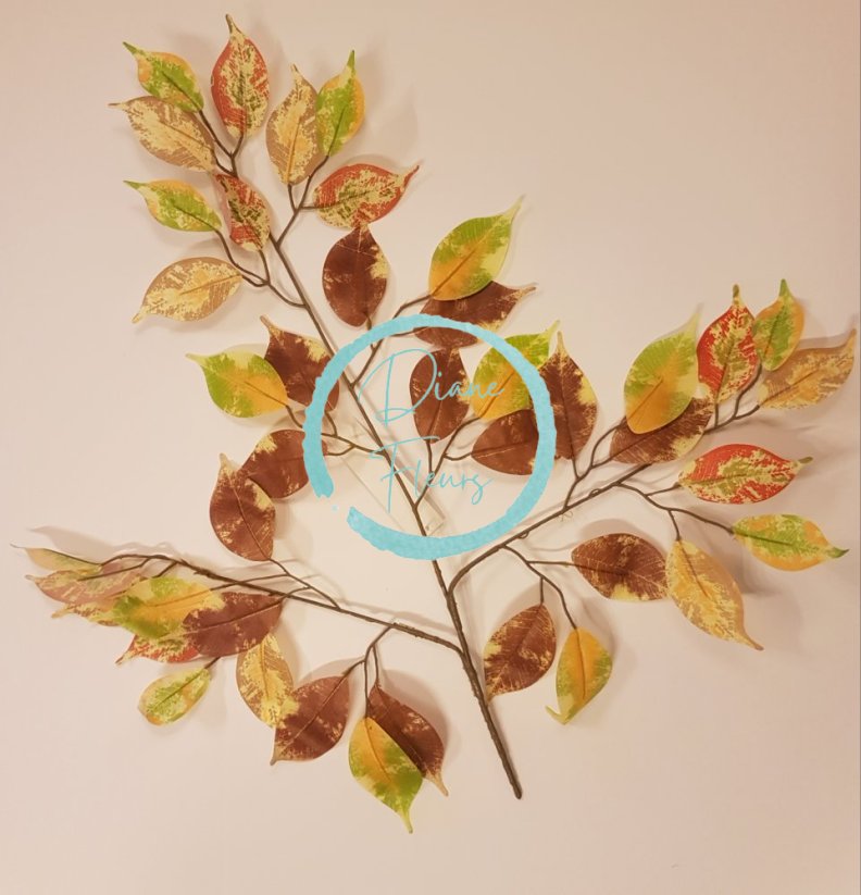 Ozdoba jesienna gałązka figowca 58 cm sztuczna