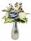 Vázaná kytice Exclusive růže, pivoňky a doplňky 38cm umělá