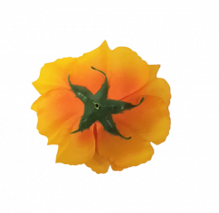Cvetna glavica vrtnice O 10cm oranžna umetna