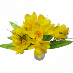 Buchet de Crocus x7 30cm galben flori artificiale