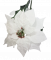 Artificial Poinsettia on a stem 73cm White