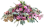 Veľký aranžmán umelé orchidey, ruže, gerbery, pivonky a doplnky 95cm x 45cm x 30cm