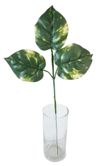 Dekoracja liść x3 35cm zielony sztuczny