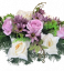 Trauergesteck aus künstliche Rosen, Gänseblümchen und Zubehör 48cm x 30cm x 17cm